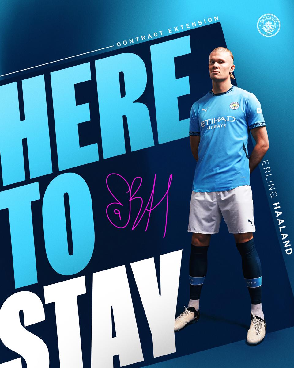 Sportheadline now : ERLING HAALAND IS SET TO STAY AT MAN CITY FOR THE NEXT DECADE